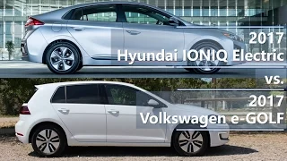 2017 Hyundai IONIQ electric vs. 2017 Volkswagen e-GOLF (technical comparison)