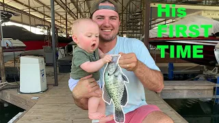 His First Time Fishing {Catch Clean Cook} Jigging For Crappie