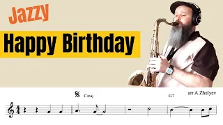 Jazzy Happy Birthday / for Saxophone (Tenor/Soprano/Alto/Baritone) Eb/Bb and C instruments