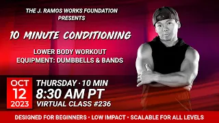 Virtual 10 Minute Conditioning - Lower body workout (10/12/2023) - 8:30 AM PT