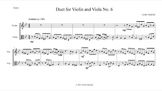 Violin/Viola Duet No. 6