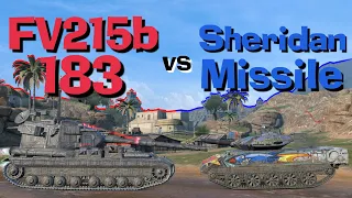 WOT Blitz Face Off || Sheridan Missile vs FV215b 183