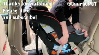 How to install: Graco Extend-2-Fit REAR facing with SEATBELT