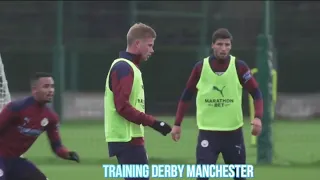 Manchester City Training Ahead of the Manchester Derby Match at Old Trafford | Man City v Man United