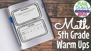 5th Grade Math Warm Ups  - CCSS