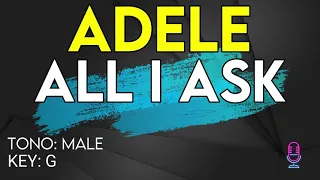 Adele - All I Ask - Karaoke Instrumental - Male