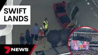 Taylor Swift arrives in Sydney, just 12 hours after leaving the Melbourne stage | 7 News Australia