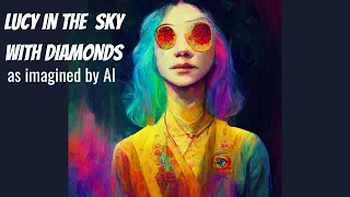 Lucy in the Sky with Diamonds - The Beatles - but every lyric is an AI generated image