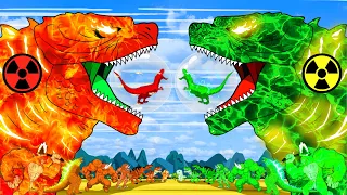 ELEMENTAL: GODZILLA FIRE vs DINOSAURS EARTH RADIATION: Rescue Godzilla & KONG in Jurassic World