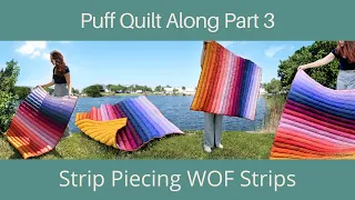 Beginner Friendly Puff Quilt: Week 3 of the Glow Quilt Along #quilttutorial #quiltingfabric