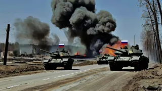 TERRIFYING MOMENT, TODAY, German Leopard Tank Crew! Destroy 7 Advanced Russian Tanks on the border