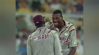 Curtly Ambrose's s SLOWEST BALL EVER to Ian Healy