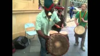 #druminthesun Master Drummer Abdoul Doumbia playing a HUGE DunDunba #djembe #boulder #denver