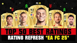 FIFA 25 | TOP 50 BEST PLAYER RATINGS (EA FC 25)! 😱🔥 ft. Mbappe, Haaland, Messi…