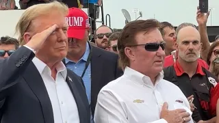 Donald Trump Visits NASCAR Coca-Cola 600 to Honor Troops