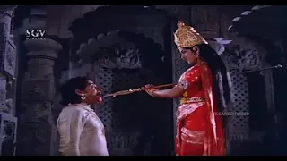 Goddess Kali Fulfills Dr. Rajkumar's Wish | Kaviratna Kalidasa Kannada Movie Scene | Jayaprada