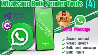 Whatsapp Bulk Sender Tools(4) witch C# SOURCECODE(100%)-Bulk Send #whatsapp