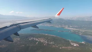 Заход на посадку в Тивате. Landing at Tivat TIV