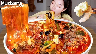 Real Mukbang:)spicy noodles🔥Malatang! cream&chili shrimp mukbangㅣREAL SOUNDㅣASMR MUKBANGㅣEATING SHOW