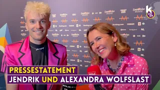 Jendrik und Alexandra Wolfslast / Pressestatement Deutschland nach dem ESC 2021 / I Don't Feel Hate