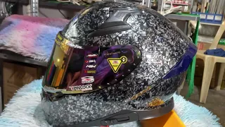 how to wrapp helmet/helmet restoration/ carbon forged/paano magwrapp ng helmet/ vynil wrapp helmet!!