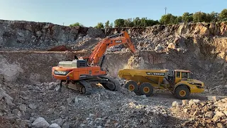 Doosan dx530 in limestone quarry