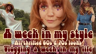 A week of 60s & 70s outfits I A week in my life + HUGE ANNOUNCEMENT & Giveaway