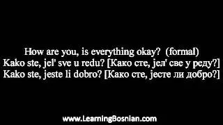 Learn Bosnian - how to say "how are you,"  and  "pleased to meet you" and more