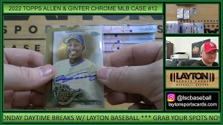 3 AUTOS! CRAZY CASE! 2022 Topps Allen & Ginter Chrome Baseball Hobby 12 Box FULL CASE Break #12