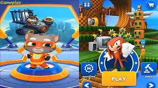 Talking Tom Hero Dash -TALKING Tom VS Sonic Dash KNUCKLES Gameplay HD