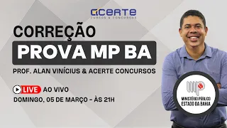 Correção da Prova do Concurso MP BA