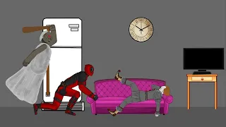 DEADPOOL VS GRANNY, PENNYWISE PARODY ANIMATION - DRAWING CARTOONS 2 HD
