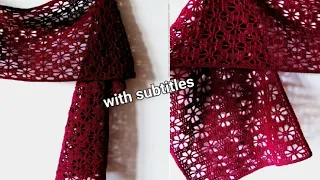 How to crochet a shawl with a spider stitch in a very simple way