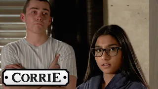 Dev Discovers That Asha Has Moved in With Corey | Coronation Street