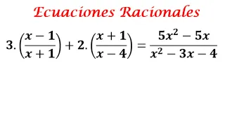 Ecuaciones Racionales