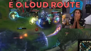 LOUD ROUTE FEZ HISTÓRIA E CARREGOU ESSA FIGHT(REAÇÃO DA ILHA DAS LENDAS) - LOL Clipe