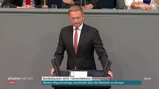 Generalaussprache im Bundestag: Rede von Christian Lindner am 04.07.18