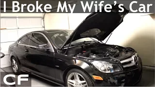 I Broke My Wife's Mercedes - Oil Leak Fix Attempt on 2012 C-Class (W204 271)