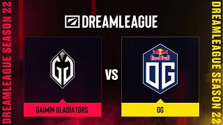 Gaimin Gladiators проти OG | Гра 1 | DreamLeague Season 22 - Group A Tiebreaker