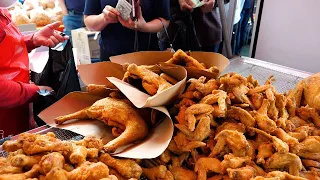 Traditional market fried chicken popular in Korea