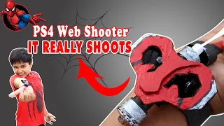 How to make Spiderman PS4 Web shooter that REALLY SHOOTS! | Easy cardboard functional web shooter