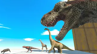 Which Animal Can Escape The T-Rex And Climb The Steep Corridor - Animal Revolt Battle Simulator