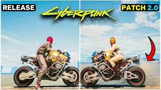 Cyberpunk 2077 Release vs Patch 2.0 Update | Physics and Details Comparison Video