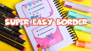 How to draw a very easy and cute border for school projects and our bullet journal🎨❤️🌸