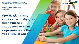 Про Національну стратегію розбудови безпечного і здорового освітнього середовища у НУШ