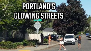 Relaxing view on Portland streets