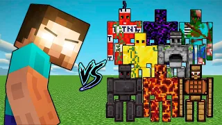 Herobrine vs All Golems