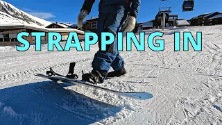 HOW TO STRAP IN WITHOUT SITTING DOWN