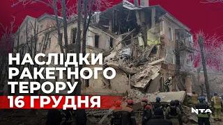 Жертви серед цивільних та масштабні руйнування енергетики: наслідки російської атаки 16 грудня