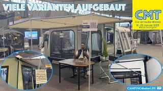 Überblick über alle WIGO-Zelte auf der Messe I Neuerungen I Dauerzelte I Luftvorzelte I Winterzelte